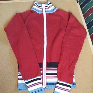 Veste rayée avec fermeture éclair